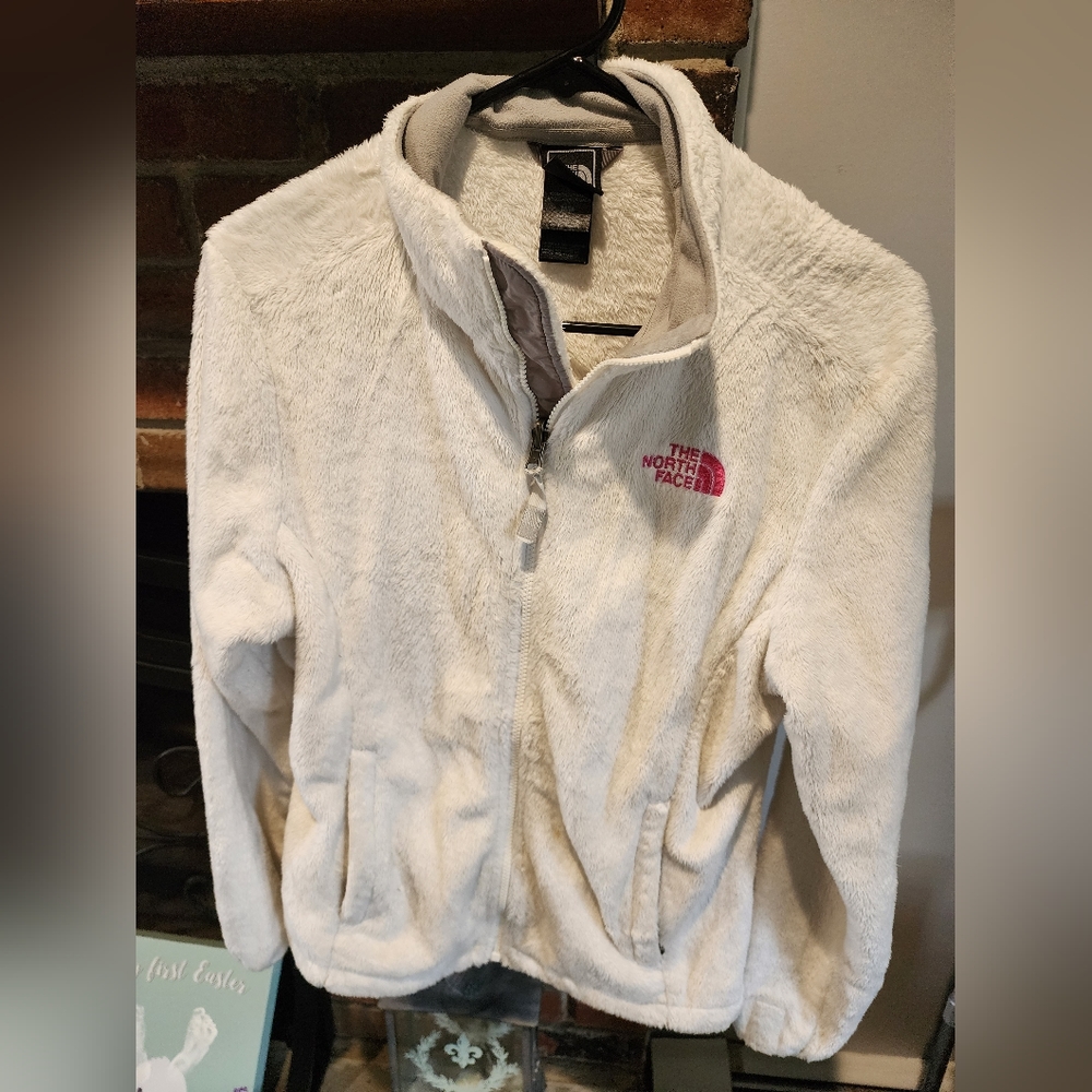 White Fuzzy Northface